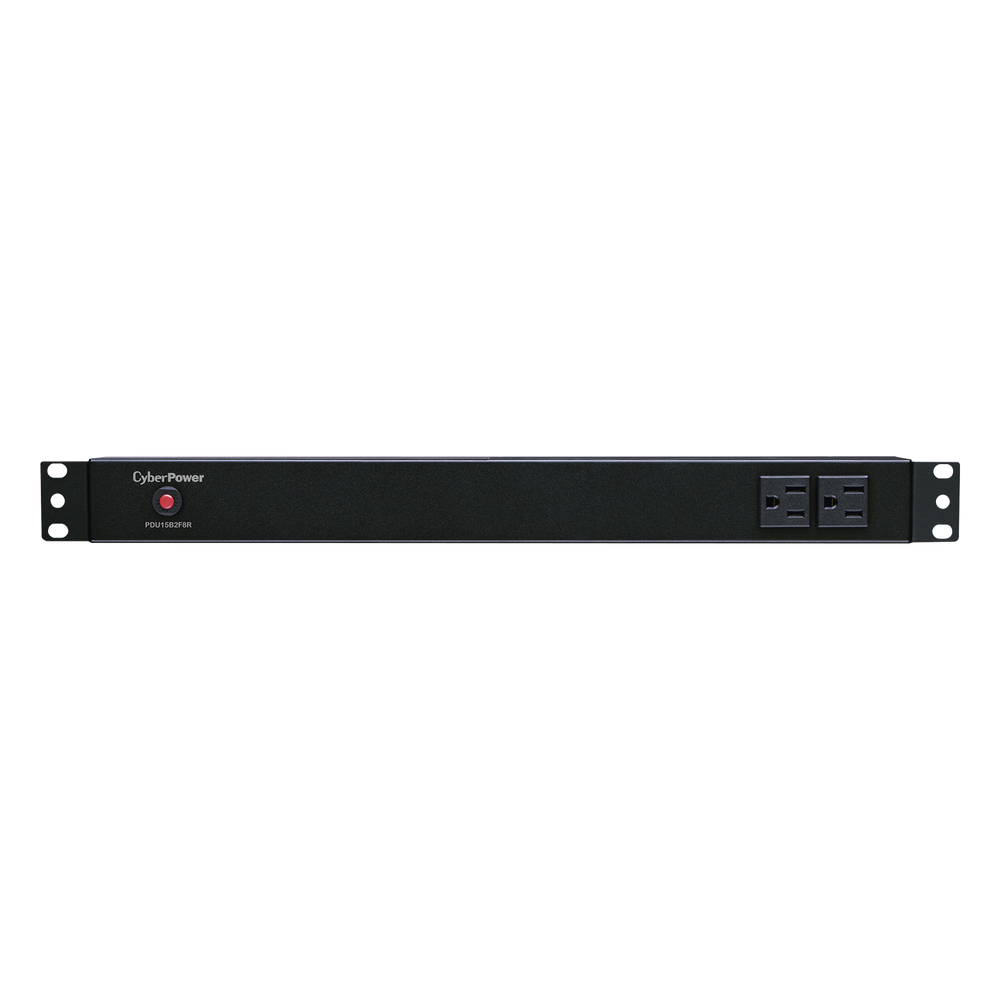PDU Básico Para Distribución de Energía, Con 8 Tomas NEMA 5-15R Traseras y 2 Tomas 5-15R Frontales, 1UR, 15 Amp, 120 Vca