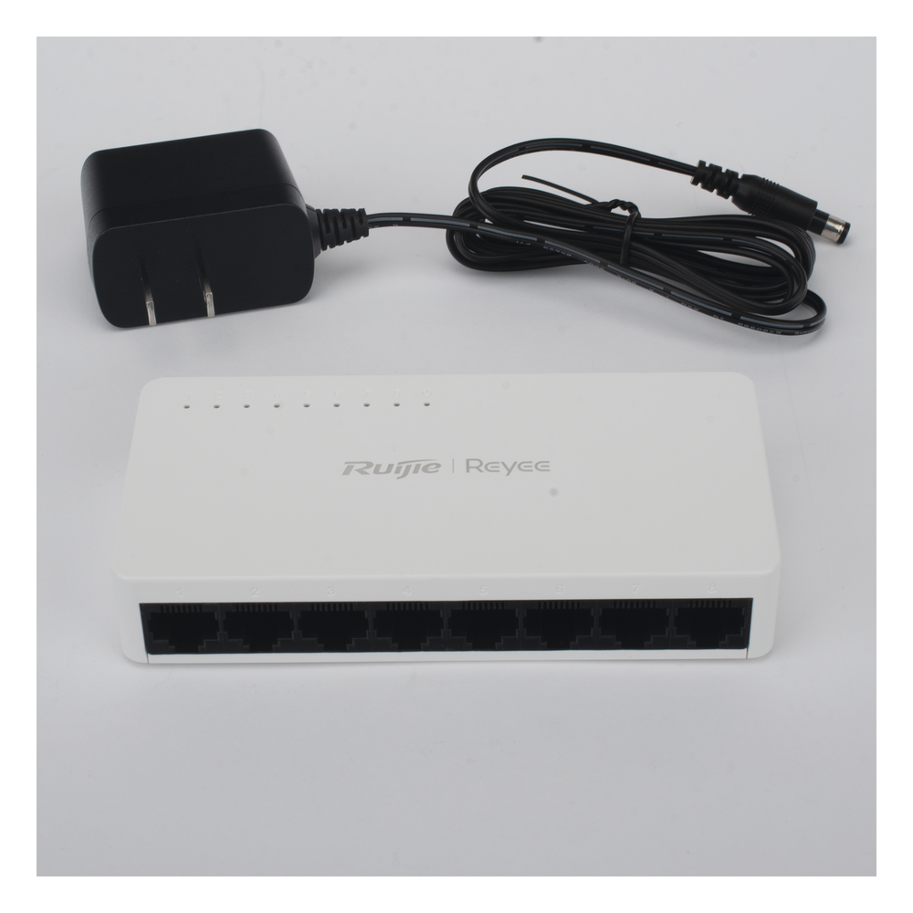 Switch no administrable, Visible en la Topología de la Nube, con 8 puertos Gigabit 1G