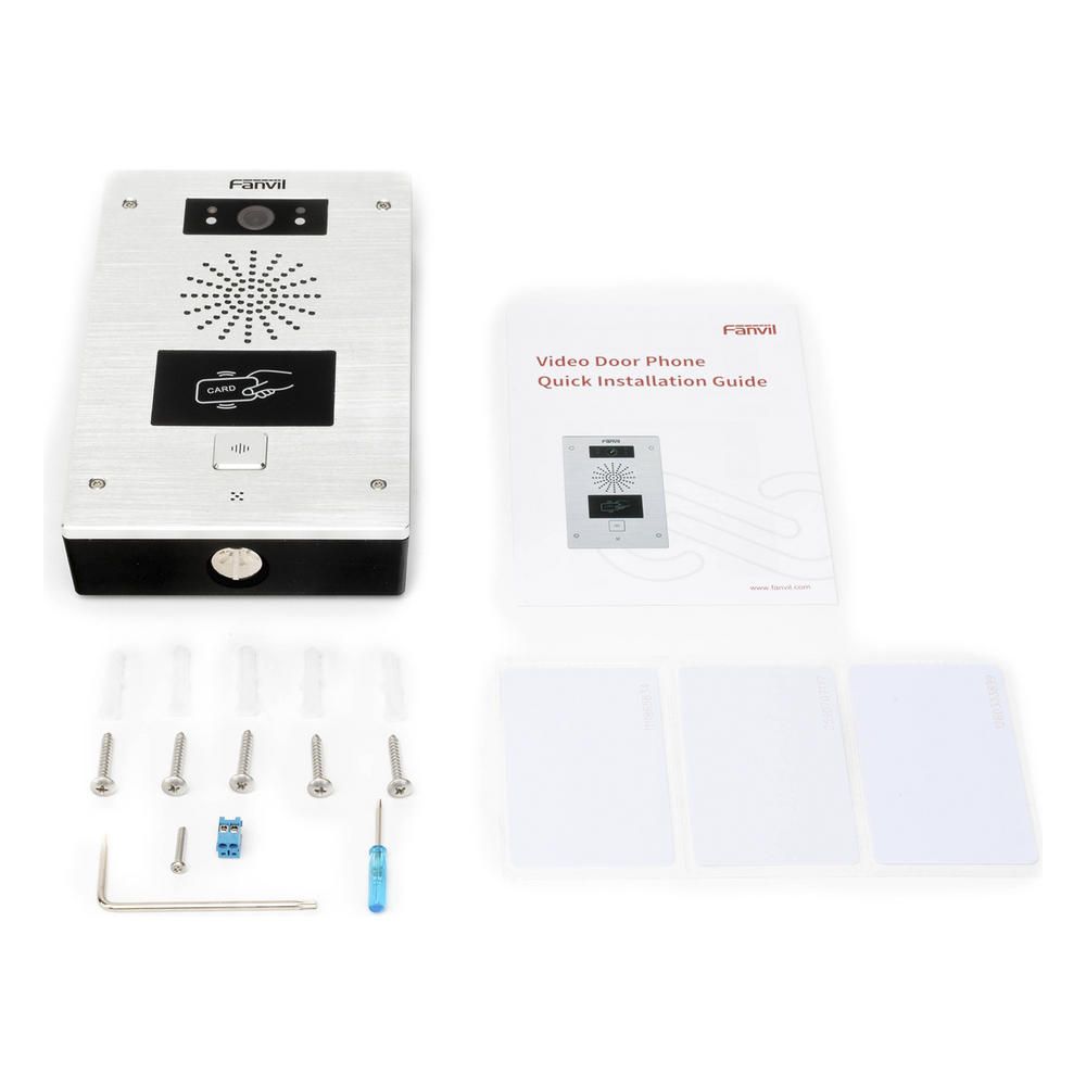 Video portero IP, 2 líneas SIP, 2 relevadores, lector de tarjeta RFID, Compatible con NVR Hikvision por Onvif, con botón para llamada, anti-vandálico, PoE, IP65 e IK10, PoE