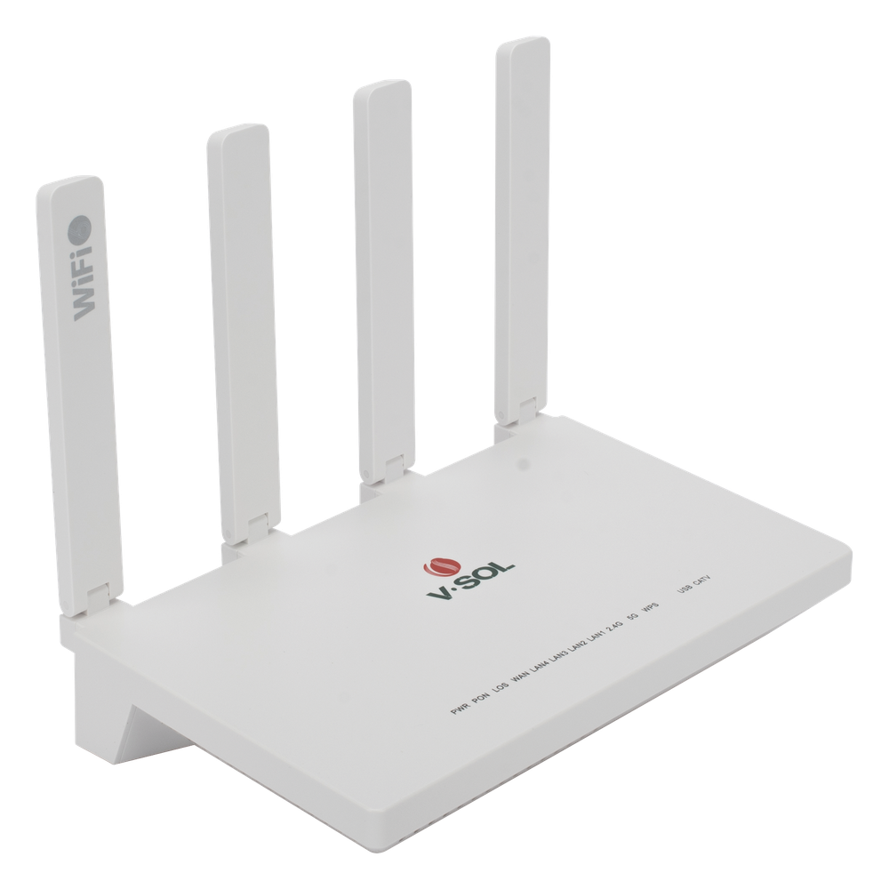 ONU GPON/EPON con Wi-Fi 6 AX1500 / 1 Puerto CATV / 4 Puertos Gigabit / Puerto PON SC/APC