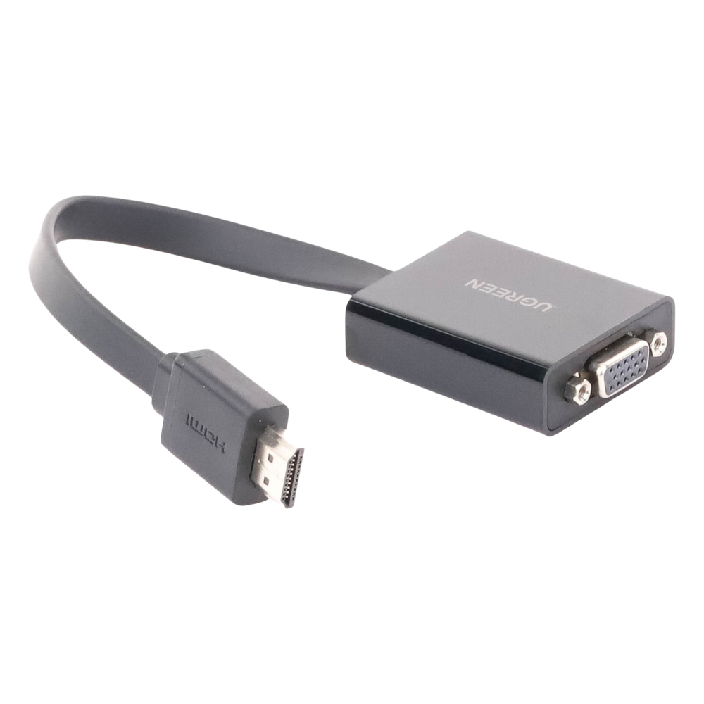 Adaptador HDMI a VGA / Resolución 1080P / Audio 3.5mm / Con Puerto Micro USB para Alimentación / Plug & Play / No Requiere Controlador / ABS / Flexible y Duradero