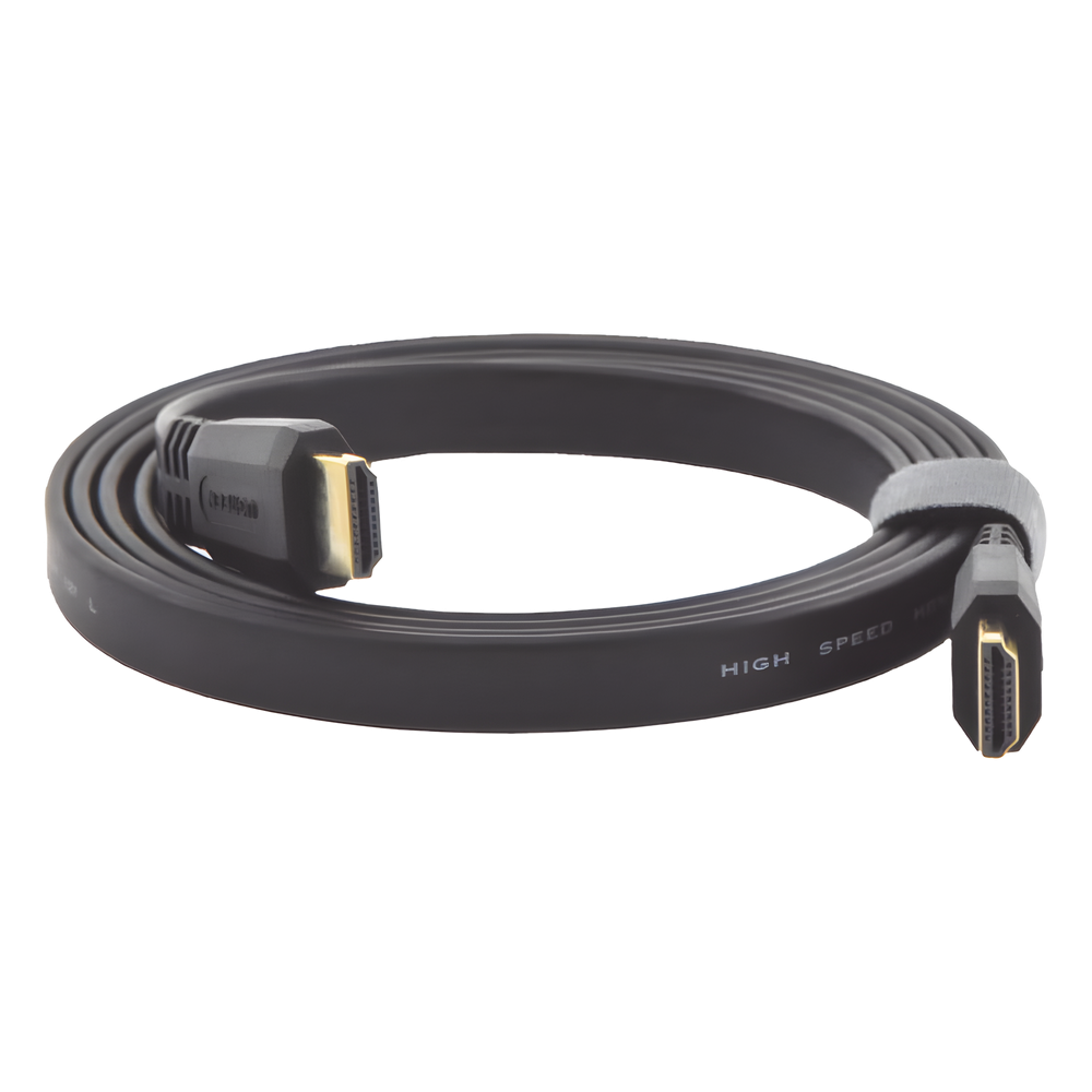 Cable HDMI 2.0 Plano de 1.5 Metros (4.92 Pies) / 4K@60Hz / HDR / 3D / HEC (Canal Ethernet HDMI) / ARC (Canal de Retorno de Audio / Color Profundo de 48 Bits / Audio de 32 Canales / HDCP / Audio Dolby True HD 7.1 / 18 Gbps / EstaÑado y Triple Blindaje / A