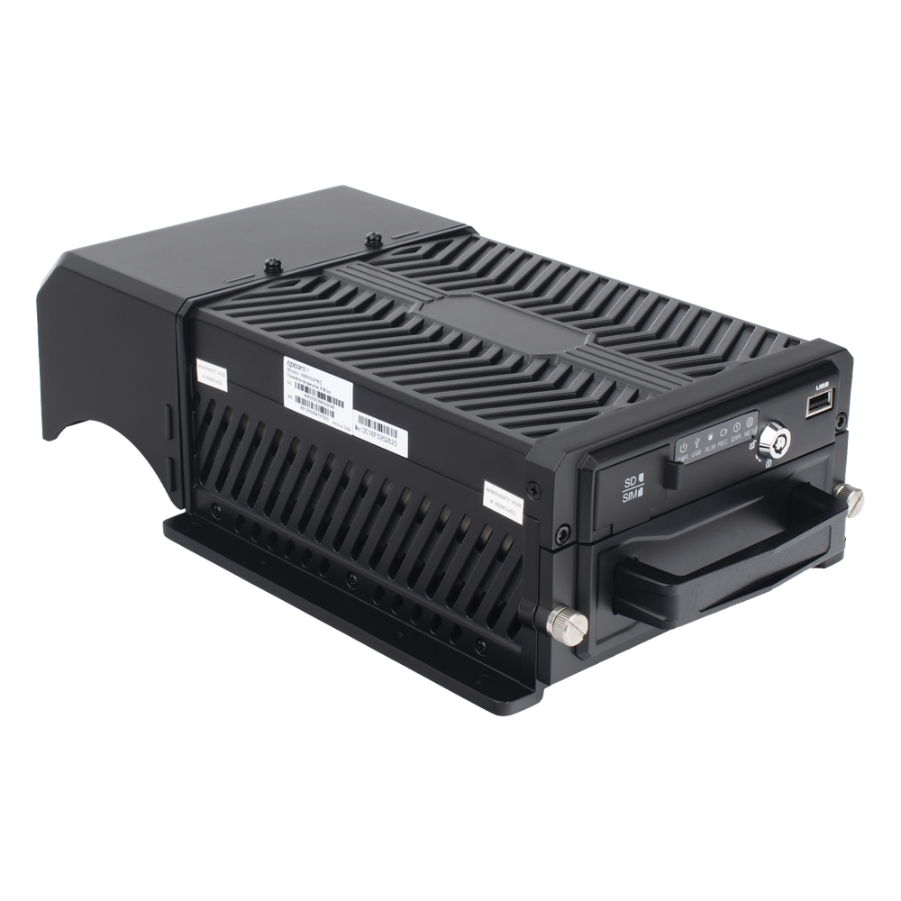 DVR Móvil / Multiplataforma / 4 Canales AHD 2 Megapixel + 4 canales IP / Almacenamiento en HDD / H.265 / Soporta 4G / WiFi / GPS