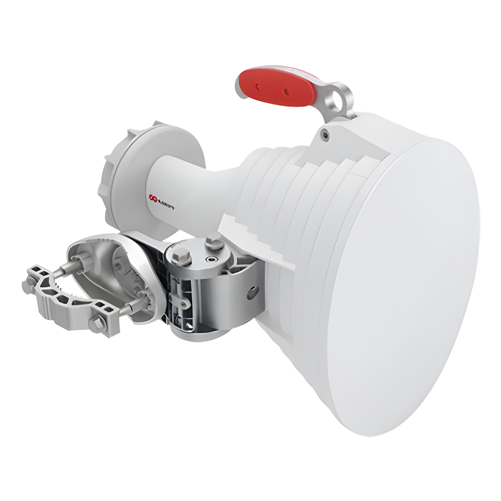 Antena asimétrica de 30° (30°H 20°V) 20.5 dBi tipo cuerno 5180-6000 MHz altamente eficiente, sin cables, sin perdidas, sin lóbulos listas para TwistPort