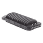 Caja de Distribución de Fibra Óptica Horizontal, hasta 96 Empalmes, Exterior IP68, 3 Puertos de Entrada y Salida