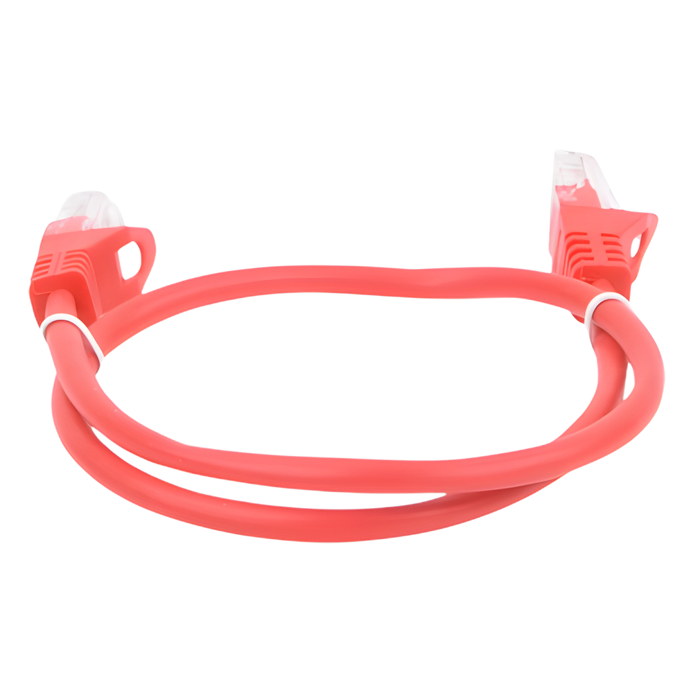 Cable de Parcheo UTP Cat5e - 0.5 Metros (1.64 Pies) - Rojo