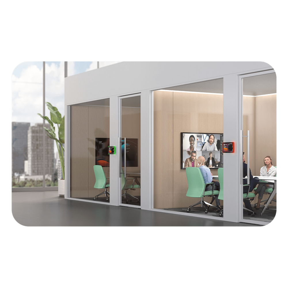 Panel Touch Para Programación De Salas De Reuniones Todo En Uno Con Indicadores LED Laterales Moderno y Ultrafino