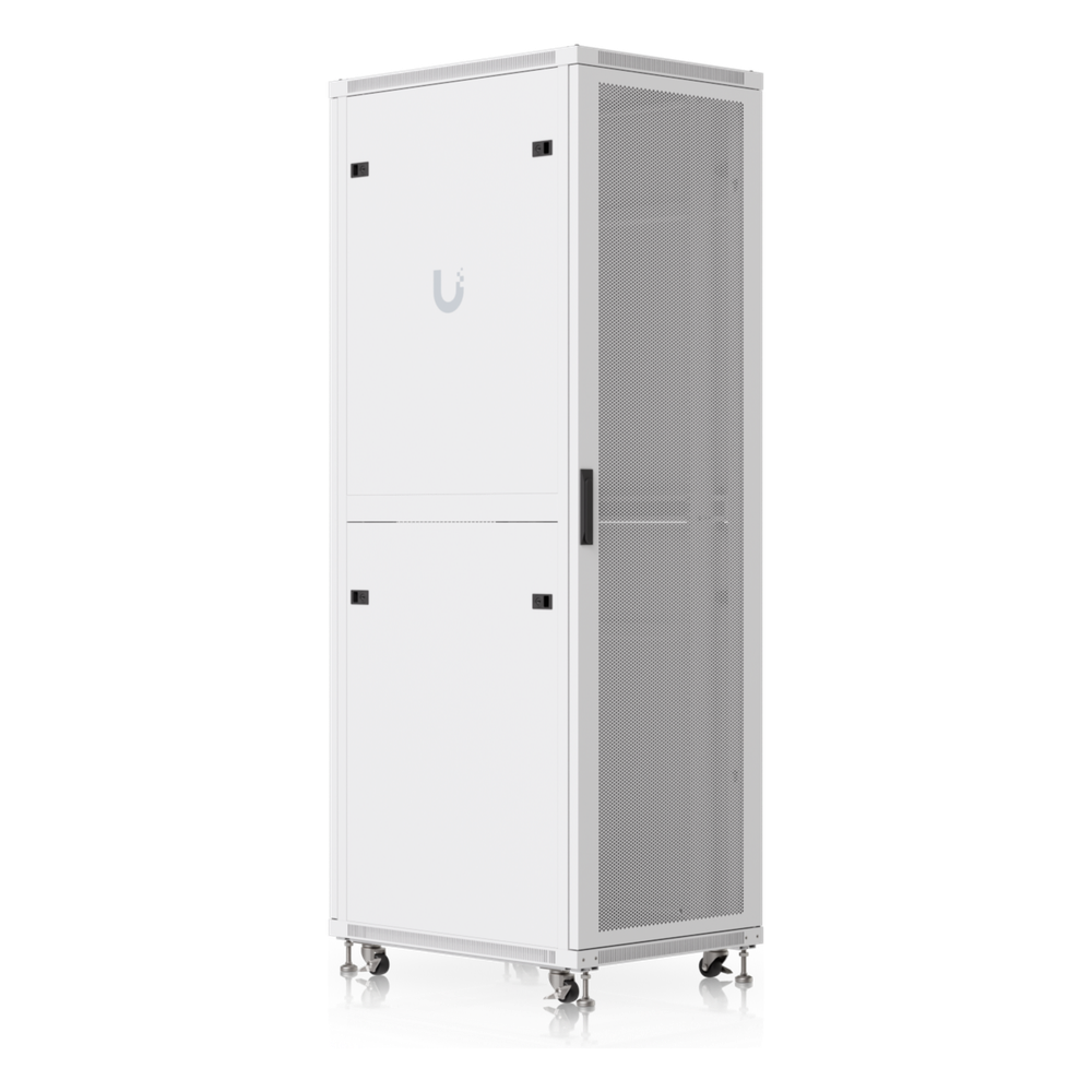 UACC Rack Cabinet 42U (600 × 800 mm) – Gabinete de Piso Totalmente Ensamblado con Ventiladores Integrados, Paneles Removibles, Ruedas con Seguro y Puerta Frontal Perforada para Óptimo Flujo de Aire