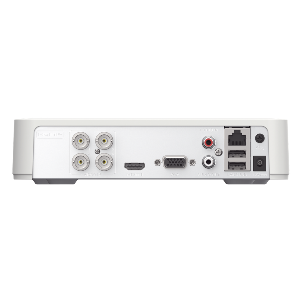 DVR 4 Canales TurboHD + 1 Canal IP / 2 Megapixel (1080p) Lite / Acusense Lite (Busqueda Inteligente Personas Vehiculos) / Audio por Coaxitron y Audio Bidireccional  / 1 Bahia de Disco Duro / H.265+ / Salida de Vídeo Full HD