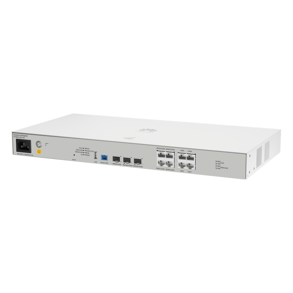 OLT Mini FTTh eKit 2 Puertos GPON (Incluye módulos C+) + 1 Puerto Uplink XGS-PON + 4 Puertos WAN/LAN Gigabit + 4 Puertos LAN Gigabit  / All-In-One (Router, Switch, OLT, Controladora) / Libre de licenciamiento