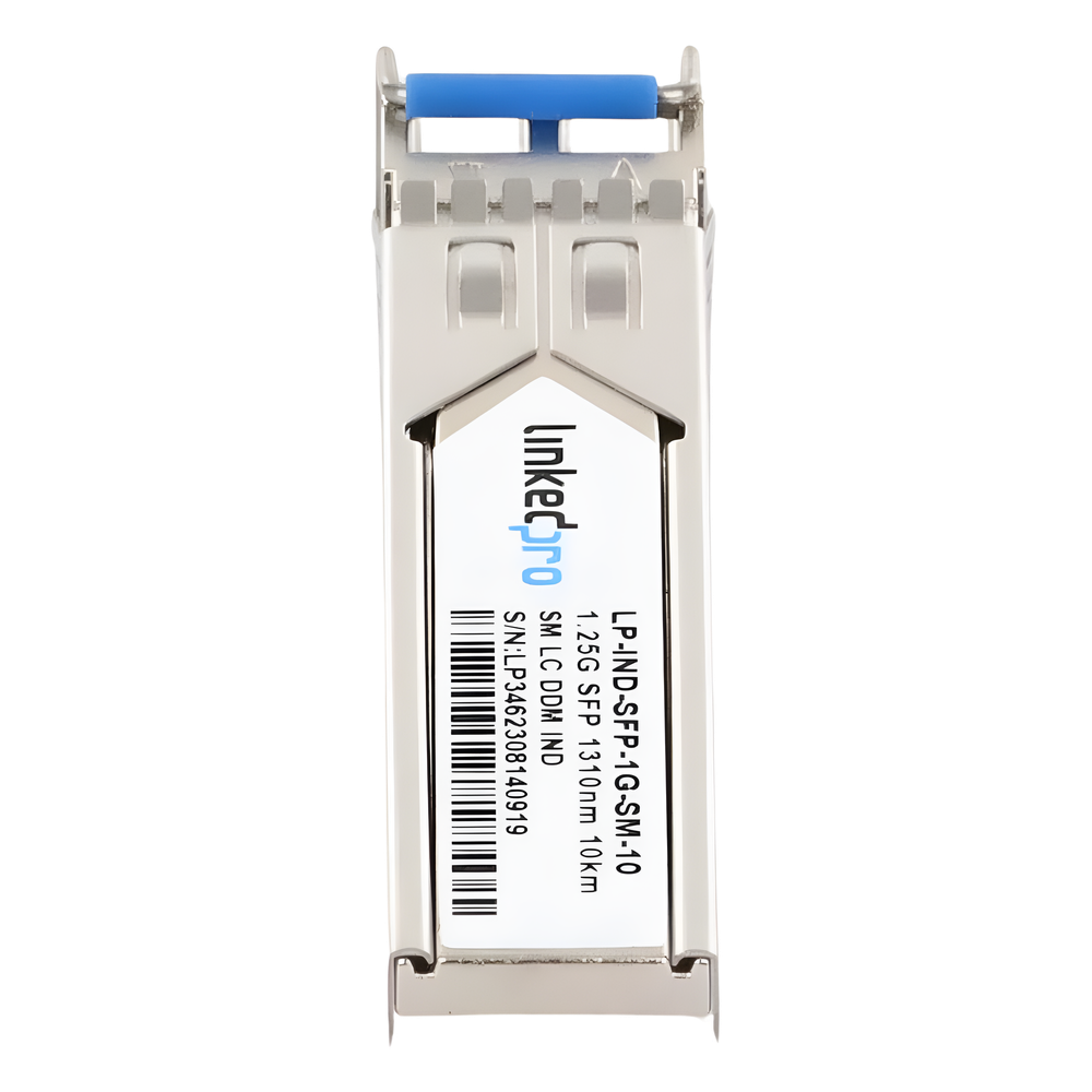 Transceptor Óptico Industrial SFP (Mini-Gbic) / Monomodo 1310 nm / 1.25 Gbps / 1000BASE-LX / Conectores LC/UPC Dúplex / DDM / Hasta 10 km