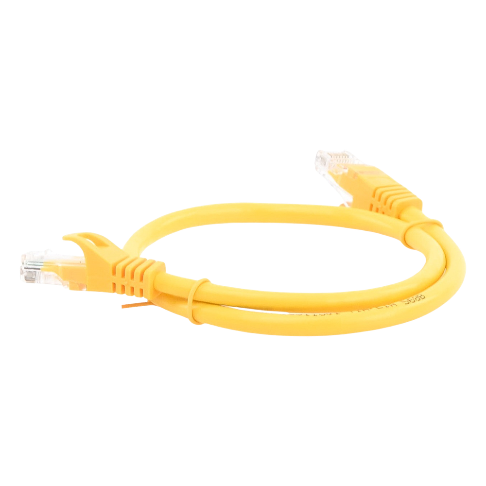 Cable de Parcheo UTP Cat6 - 0.5 Metros (1.64 Pies) - Amarillo