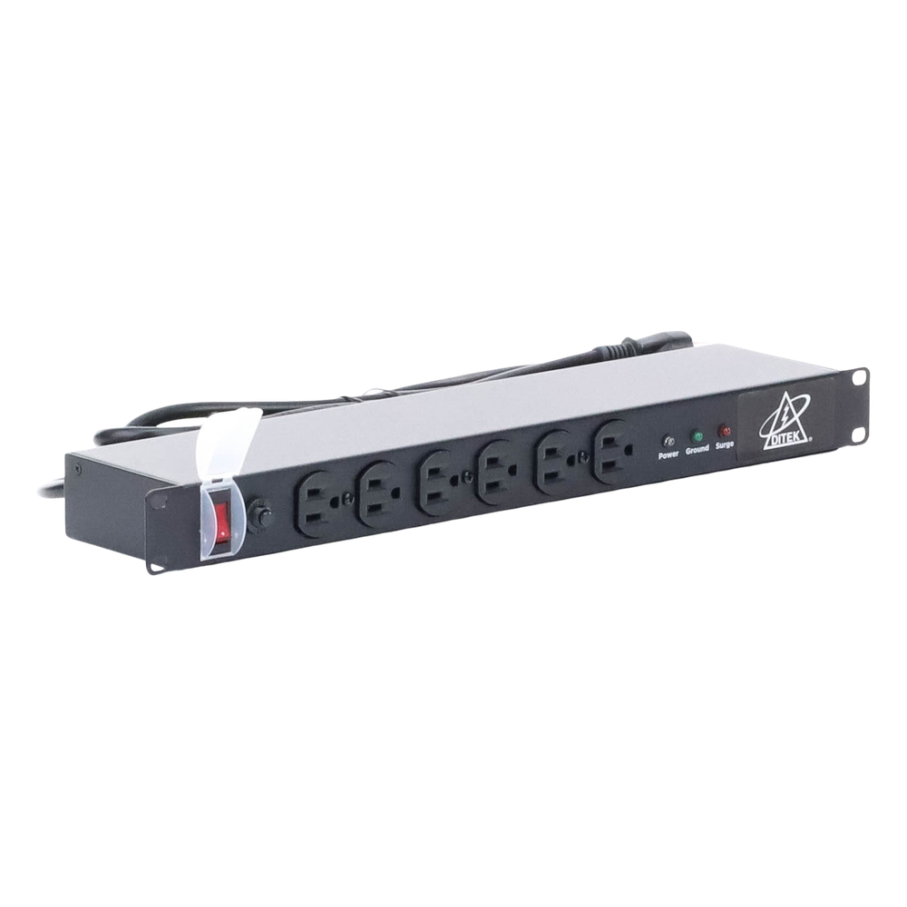 Protector Contra Sobretensiones de 120 VCA, 15 A, 12 Salidas, Montaje en Rack 1U, Servidores Montados en Rack, Sistemas de Voz, Controladores, Equipos de Video Vigilancia