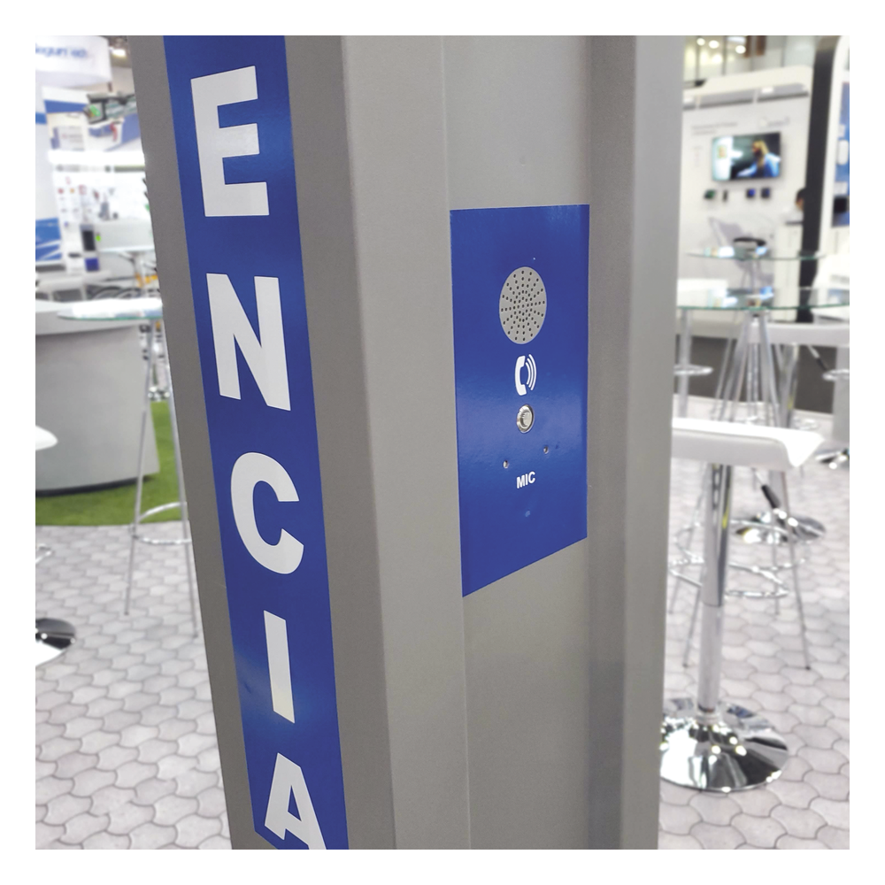 Gabinete tipo Torre para Sistema de Alerta  Mediante Equipo Fanvil I12-N-01P y estrobo (No incluidos).