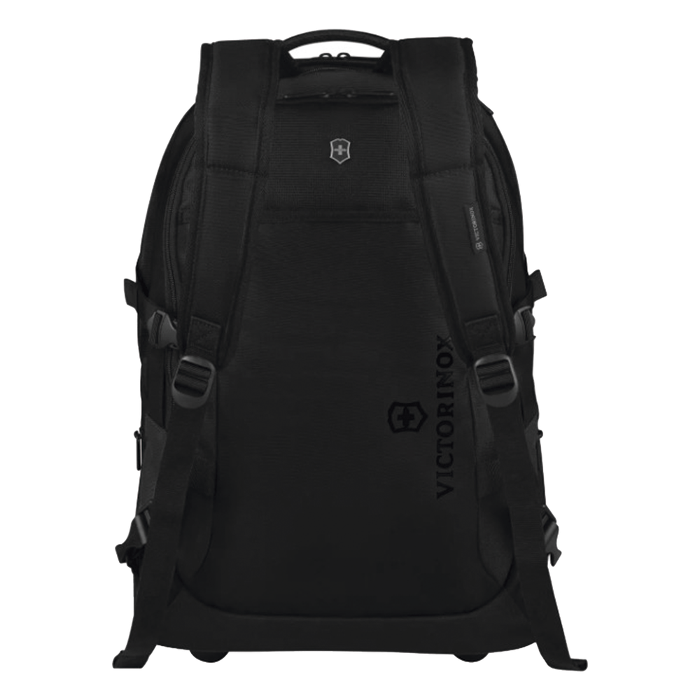 Mochila VX Sport EVO con Ruedas, Mango Telescópico y Correas al Hombro. Fabricada en Poliéster Negro repelente al Agua. Backpack on Wheels.