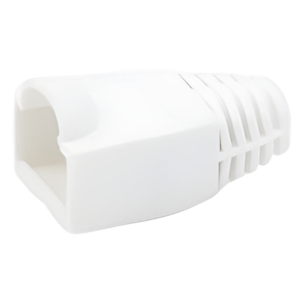 Bota Plástica para Protección de Plug RJ45, Color Blanco