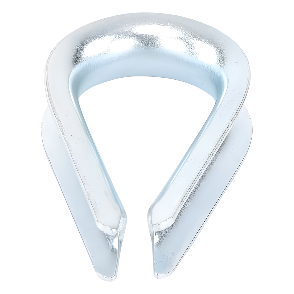 Cuello/ Guardacabo/ Rozadera para Cable de 3/8" de Acero Galv. por Inmersión.