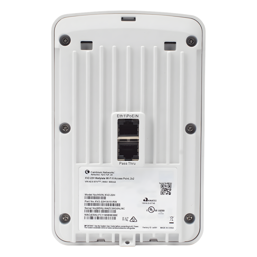 Punto de Acceso Empresarial Wi-Fi 6 / Con diseño para Pared / 3 Puertos Gigabit (1 con Salida PoE) / Doble banda en ( 2.4 y 5 GHz) / Hasta 2.5 Gbps / Gestión desde la Nube / Alimentación PoE af