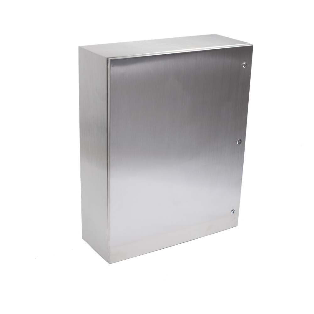 Gabinete de Acero Inoxidable IP66 Uso en Intemperie (800 x 1000 x 300 mm) con Placa Interna Galvanizada.