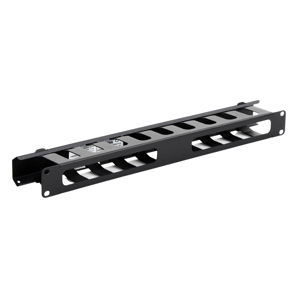 Organizador de Cables Horizontal de 1U para Rack de 19" con Cubierta Metálica