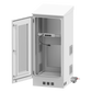 Gabinete de Piso para Exterior con Ventiladores y Termostato con Rack de 19" de 16 U + Espacio para Baterías, Se envía el Gabinete Armado.