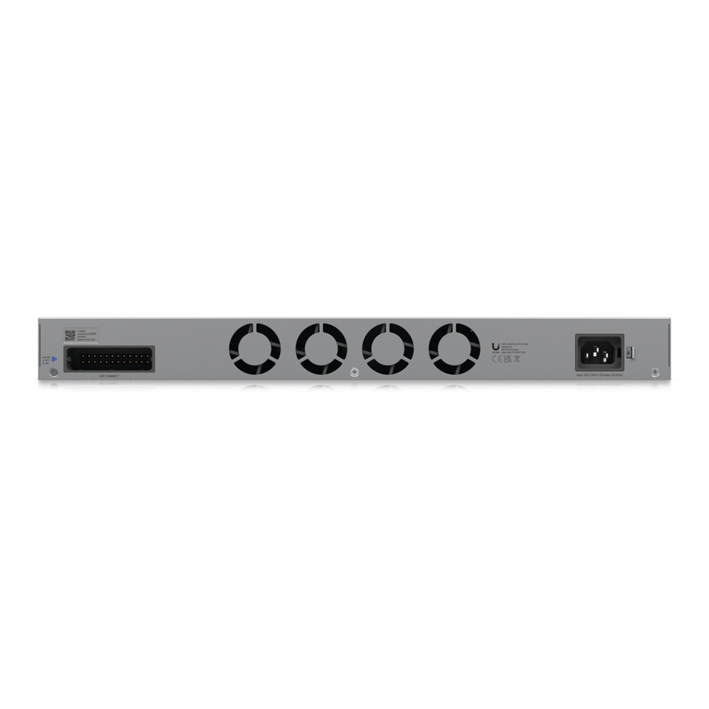 UniFi Switch Pro HD Capa 3, 24 puertos Etherlighting POE++ / (22) puertos 2.5 GbE, (2) puertos 10GbE, todos POE++, (4) puertos 10G SFP+, 600W presupuesto POE