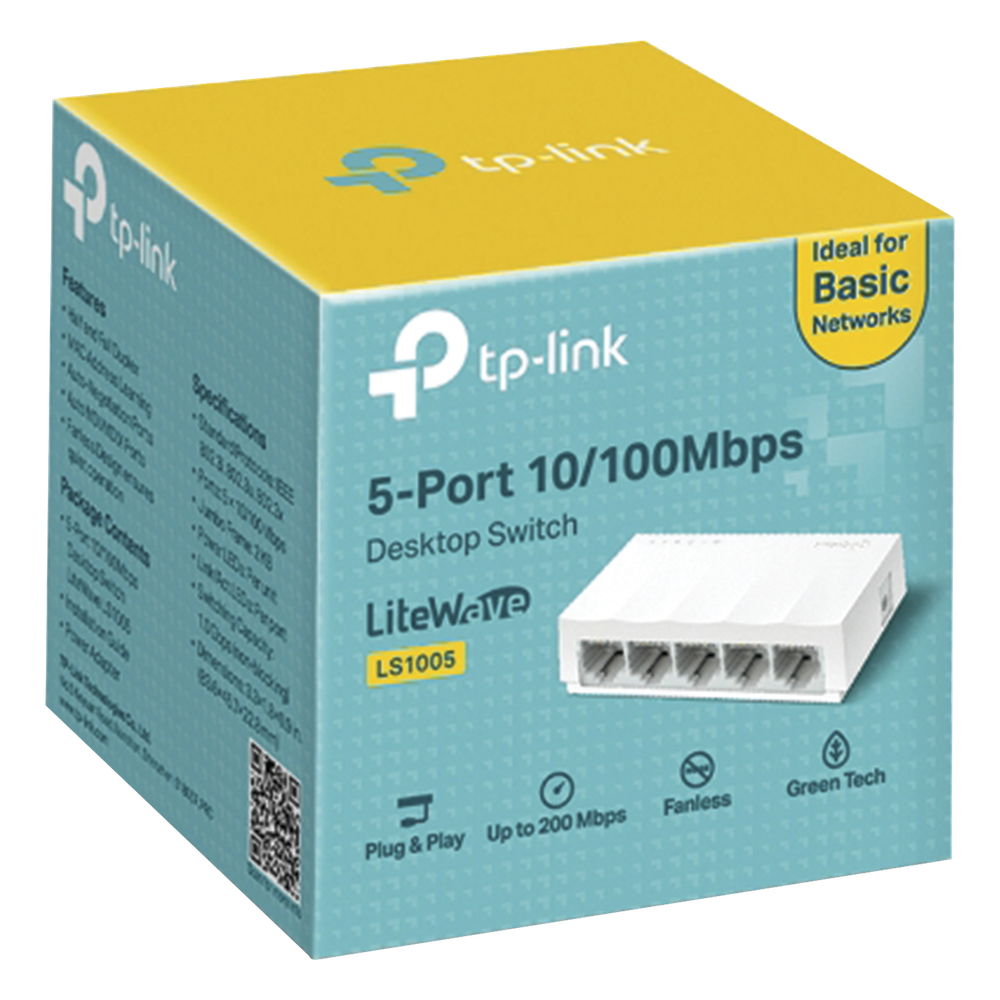 Switch para escritorio 5 puertos 10/100Mbps