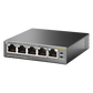 Switch Escritorio No Administrable de 5 puertos 10/100/1000 Mbps / Con 4 puertos PoE 802.3af/at de hasta 65 W / PoE Extendido hasta 250 metros