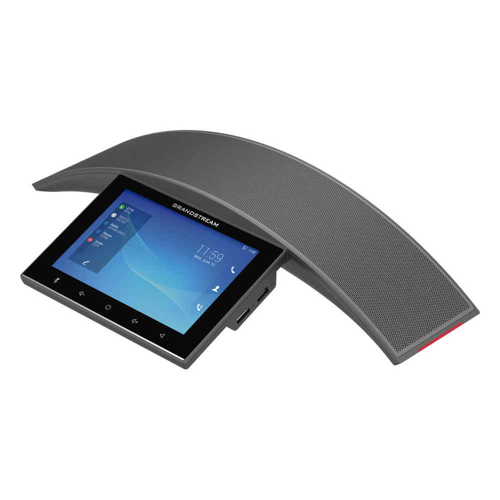 Teléfono - Audioconferencias IP Android 10, 12 líneas SIP con 12 cuentas, pantalla táctil  8", puertos Gigabit, Wi-Fi, Bluetooth, PoE, codec Opus, IPV4/IPV6 con gestión en la nube GDMS