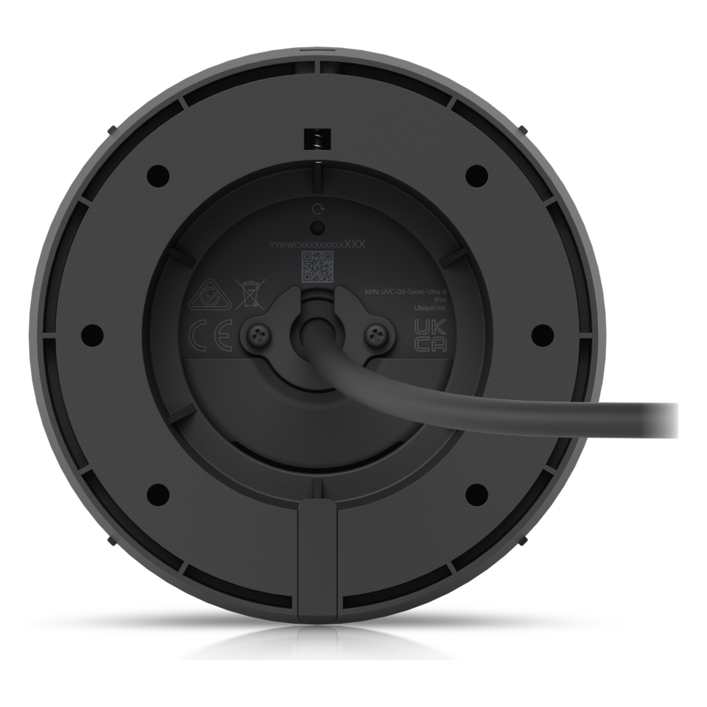 Cámara UniFi Protect G5 Turret Ultra Color Negro, compacta, para exterior / 2K (4 MPX) / ángulo 102.4° / visión nocturna hasta 30mts/ detección de eventos / micrófono, POE+