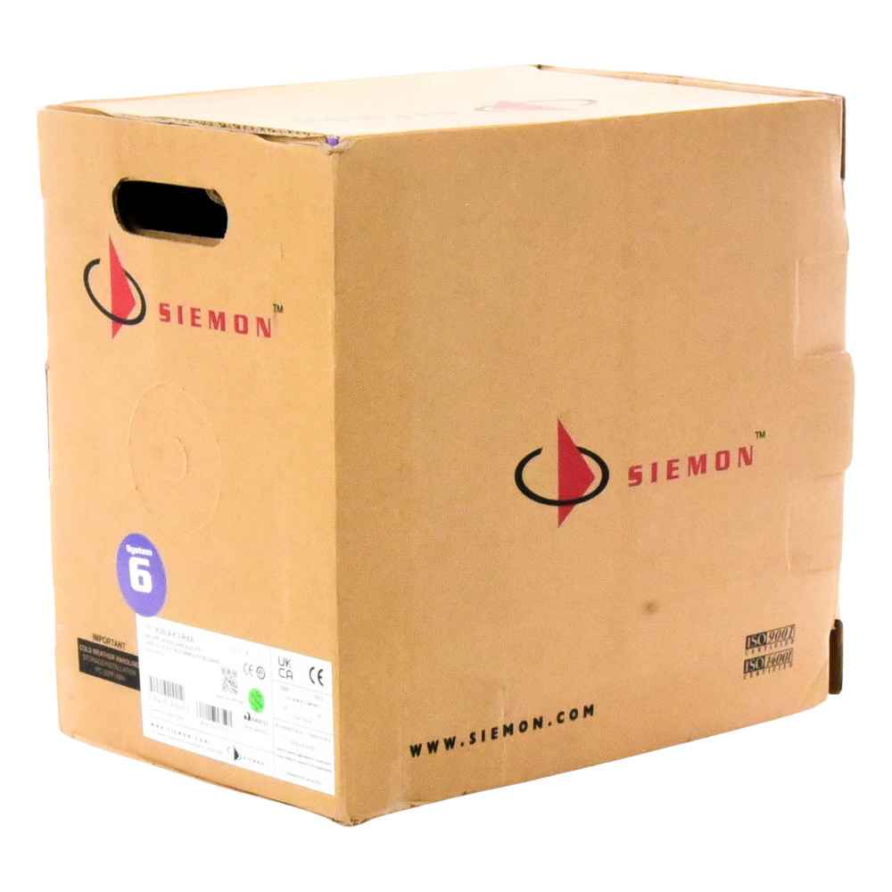 Bobina de Cable UTP Reelex, de 4 Pares, Alto Desempeño Cat6, LS0H (Bajo Humo, Cero Halógenos), Color Violeta, 23 AWG, 305 Metros (1000 Pies)