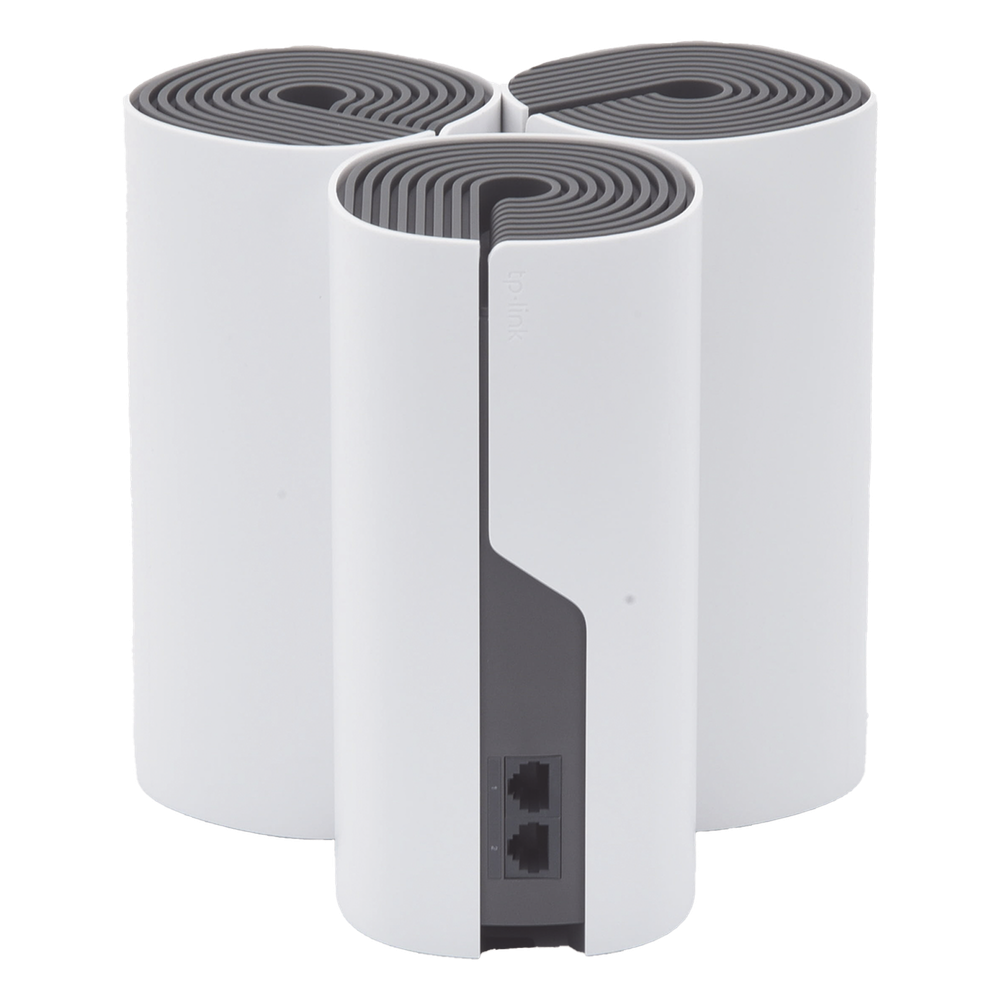 Kit de Router inalámbrico mesh Deco E4 para Hogar / Doble banda AC 1200  / 2 puertos 10/100 Mbps / Compatible con amazon alexa.
