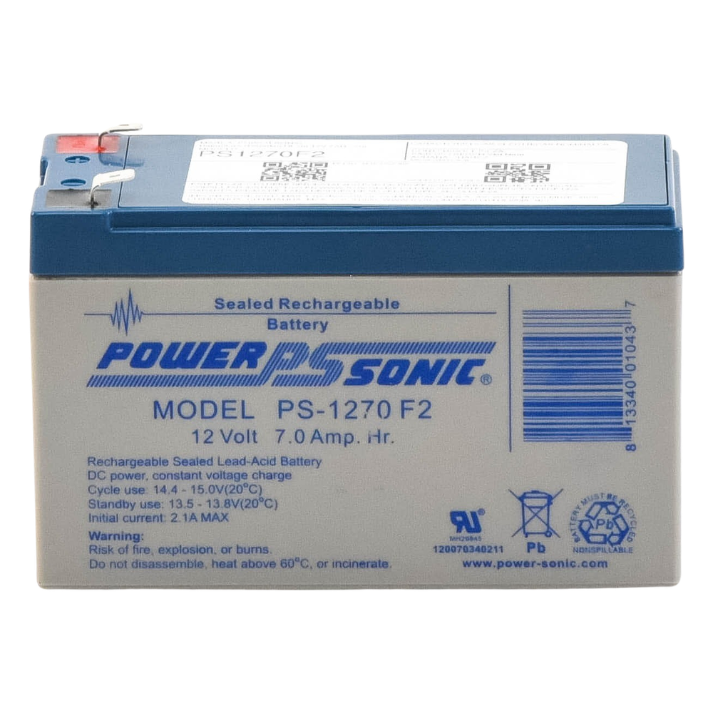 Batería 12V Recargable, 12AH, Para Respaldo, Tecnologías AGM/VRLA, 5 Años Vida Útil, Terminales tipo F2, Reconocida UL , Sin Mantenimiento, Sin Derrames