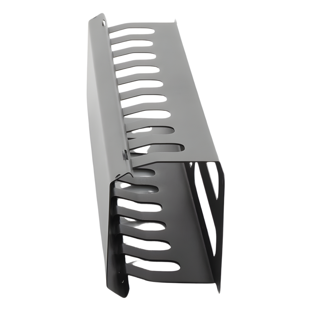 Organizador de Cables Horizontal de 2U para Rack de 19" con Cubierta Metálica