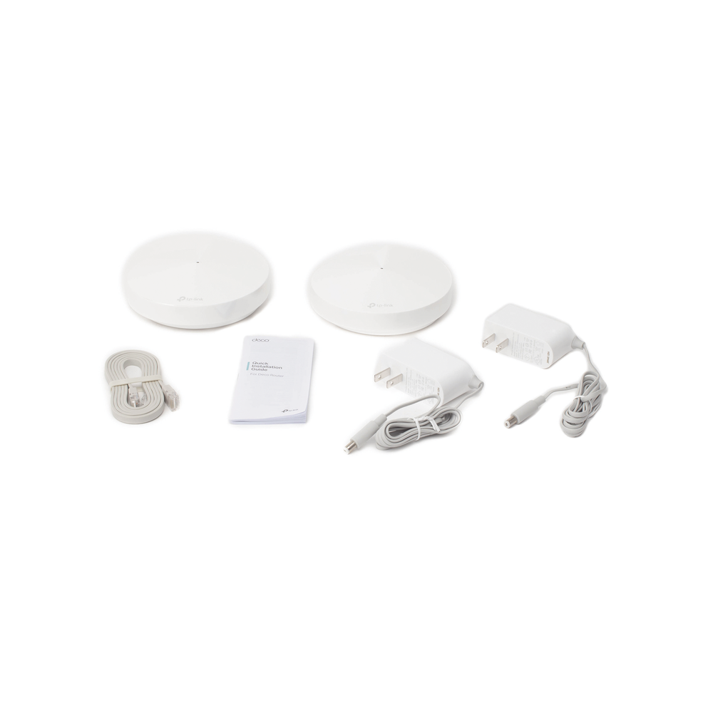 Kit 2 Routers Inalámbricos MESH Interior para Hogar / Doble Banda Wi-Fi 5 AC1300 Mbps / 2 Puerto Gigabit WAN/LAN / 4 Antenas Internas / Administración Mediante la App Deco (iOS, Android) / Protección HomeCare