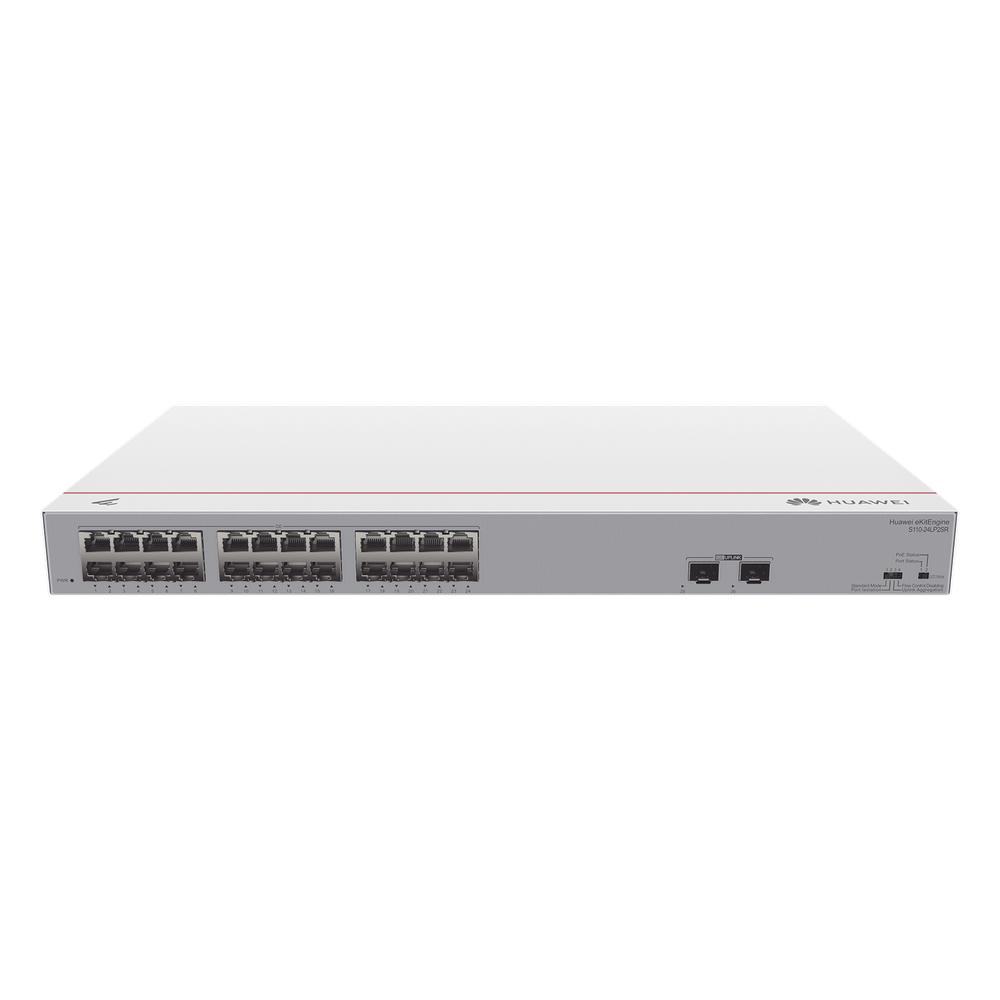 Switch Gigabit No Administrable PoE / 24 puertos 10/100/1000 Mbps (PoE) / 2 Puertos SFP Uplink / 124W