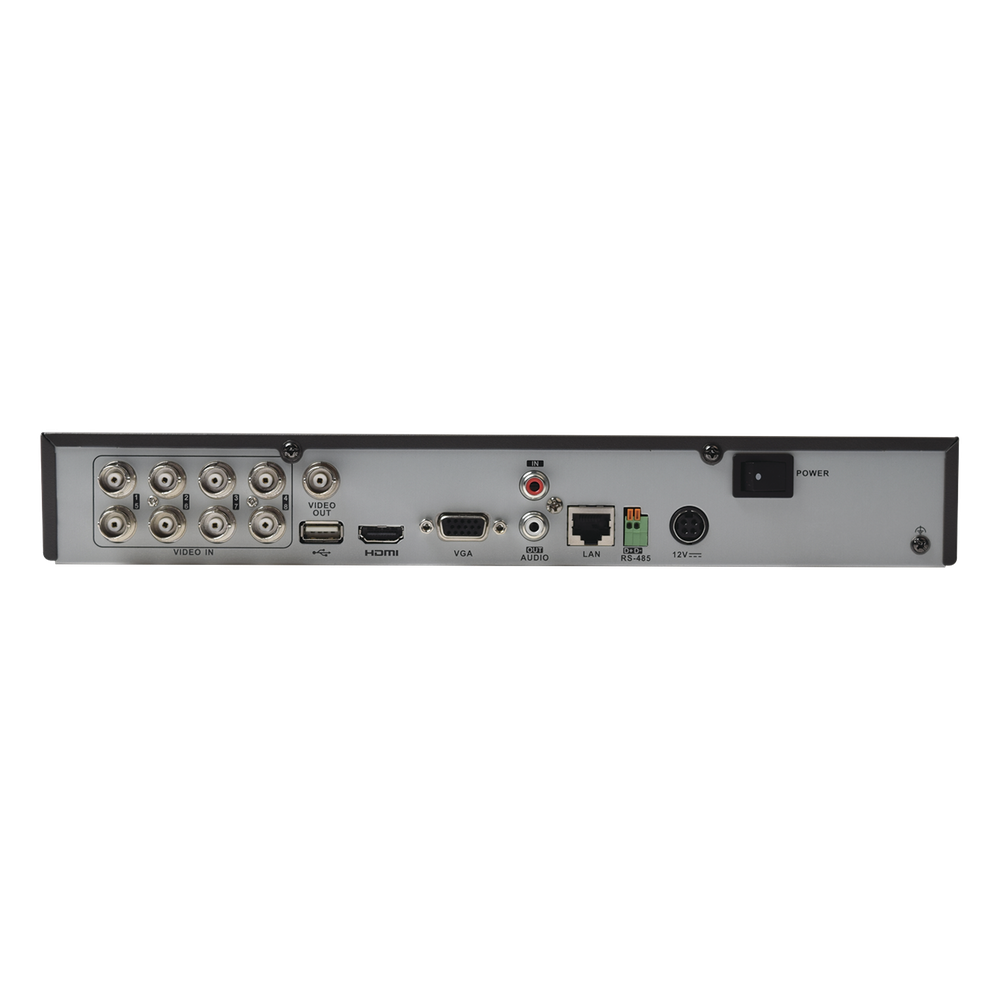 KIT TurboHD 1080p / DVR 8 Canales / 8 Cámaras Bala (exterior 2.8 mm) / Transceptores / Conectores / Fuente de Poder Profesional hasta 15 Vcc para Larga Distancias