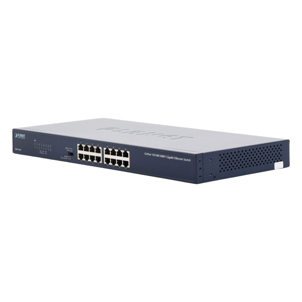 Switch No Administrable Gigabit de 16 Puertos 10/100/1000 Mbps, Con Modo Extendido Para Distancias de Hasta 200 m