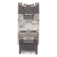 Plug RJ45 Blindado, Instalación Recta, Terminación en Campo Certificable, Compatible con Cat5e, Cat6 y Cat6A, Color Plata, Paquete de 10 Piezas