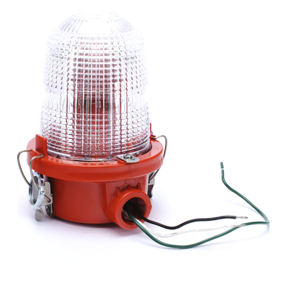 Luz de Obstáculo FAA Tipo L-810 / LED Rojo e Infrarrojo / Intensidad Baja / Consumo 12W / 120-240V AC / Intensidad 32.5 CD / Haz Vertical 10° / Cobertura 360° / Base Valox™ / IP65