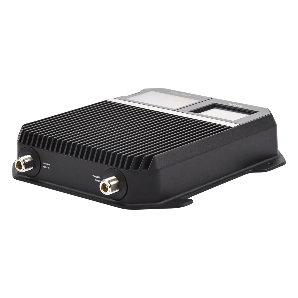Amplificador Office 200 para 4G, 3G, 2G y llamada VoLTE y convencional. Especial para personalizarlo con antenas, cables y accesorios de acuerdo al requerimiento de la instalación. Puede cubrir en interior áreas de hasta 1600 m² con 4 a