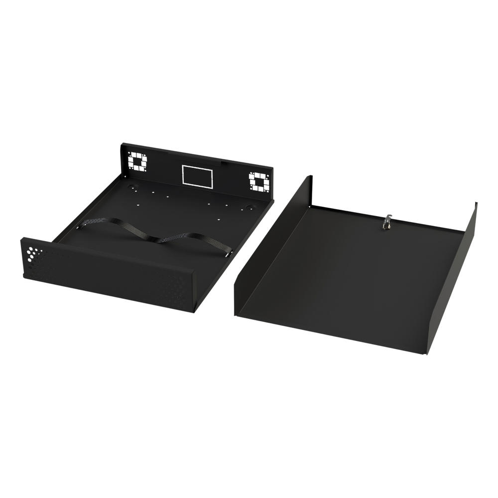 Gabinete Metálico para DVR/NVR. Tamaño Max. de DVR/NVR: 445 x 88 x 400mm (An.xAl.xProf.). Compatible con Fuente SLIM.