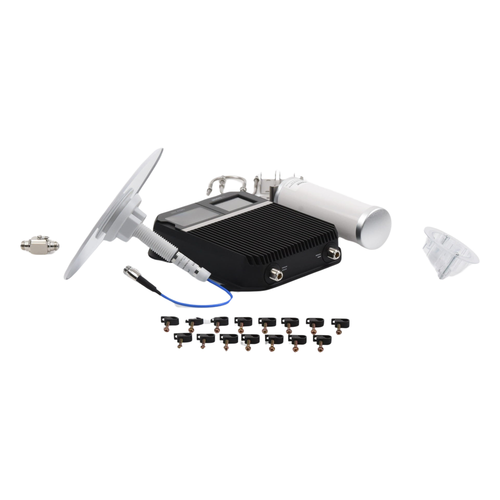 Kit Amplificador Office 200 para 2G, 3G y 4G / Mejora llamadas convencionales y VoLTE / Amplifica señal de TELCEL, AT&T y MOVISTAR / Cubre hasta 400 m² con una antena y hasta 1600 m² con 4 antenas.