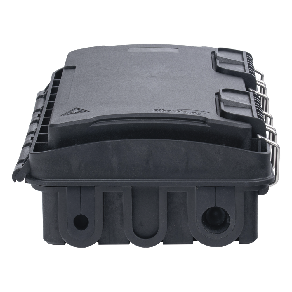 Caja de Distribución de Fibra Óptica, Hasta 96 Empalmes, Exterior IP65, Color Negro