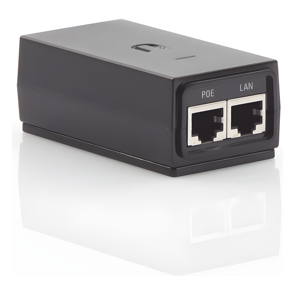 Adaptador PoE Ubiquiti de 24 VDC, 0.5 A con puerto Gigabit, compatible con airGateway