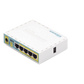 (hEX PoE LITE) RouterBoard, 5 Puertos Fast Ethernet, 4 con PoE Pasivo, 1 Puerto USB