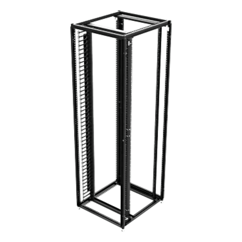 Organizador Vertical de Cables para Rack 45 UR (79 in) / Acero Negro RAL 9005 / Sección 95x208 mm (3.7x8.2 in) / Capacidad 726 Cables / Dedos cada 1.75 pulg / ProLine S1 HOFFMAN