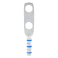 Zapata de compresión LCC6-38D-L para cal. 6 Awg, Doble barreno para tornillo prisionero de 3/8, Espaciado de orificio 25.4mm, 1 Pz