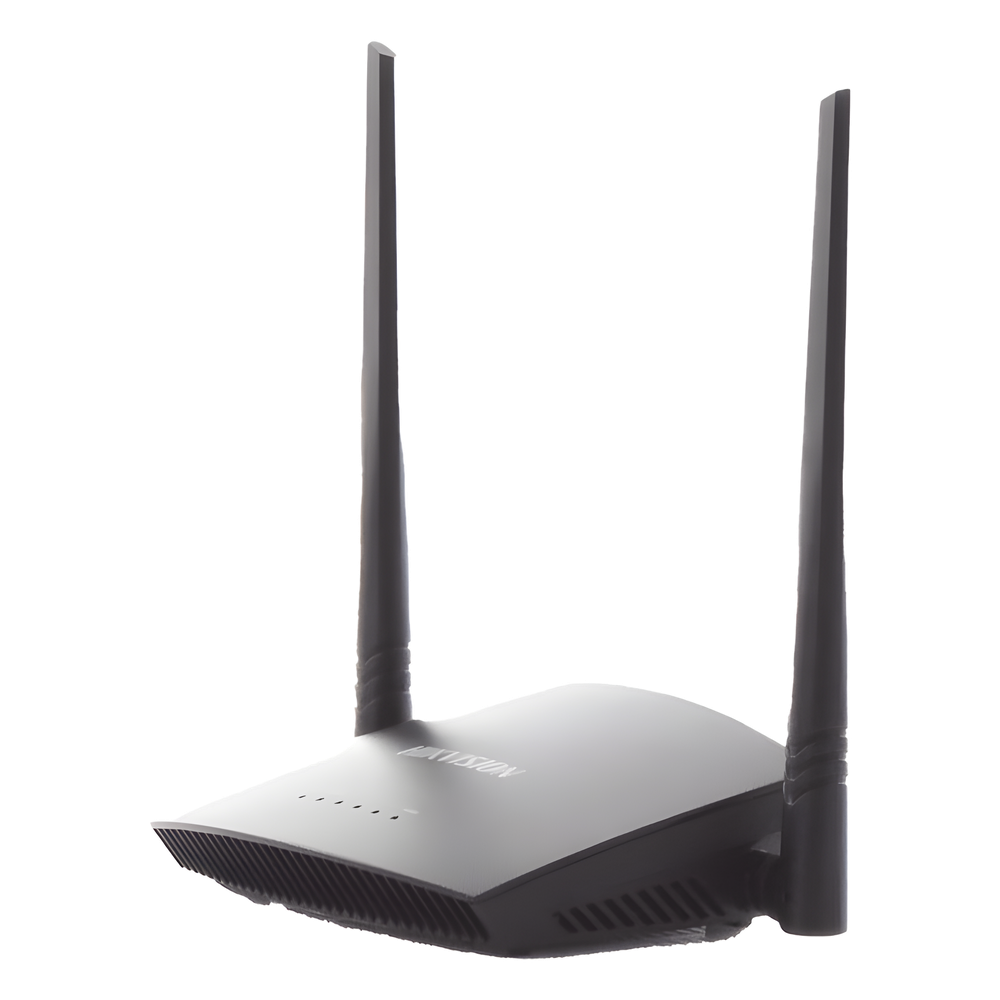 Router Inalámbrico WISP en Banda 2.4 GHz / Hasta 300 Mbps / 4 Puertos 10/100 Mbps /  2 Antenas Omnidireccional de 5 dBi / Interior