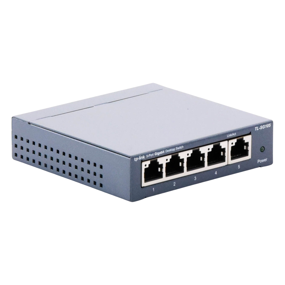 Switch Gigabit no administrable de 5 puertos 10/100/1000 Mbps